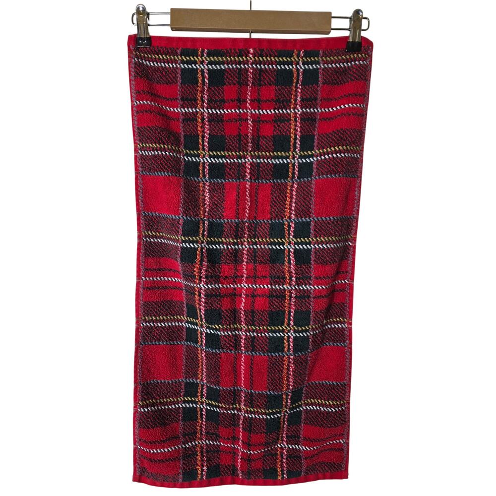 BIANCA Red Green Christmas Cotton Fingertip Kitchen Dish Towels Set of 2